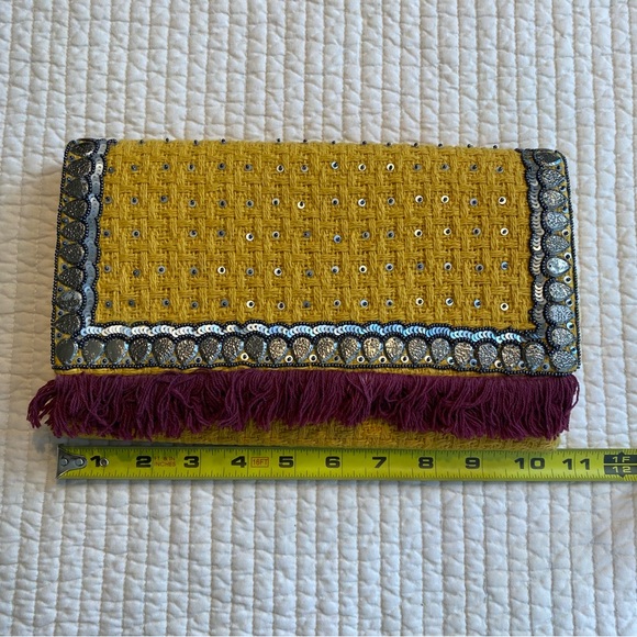 Bohemian Beaded Rectangular Crossbody Bag. - Picture 11 of 14